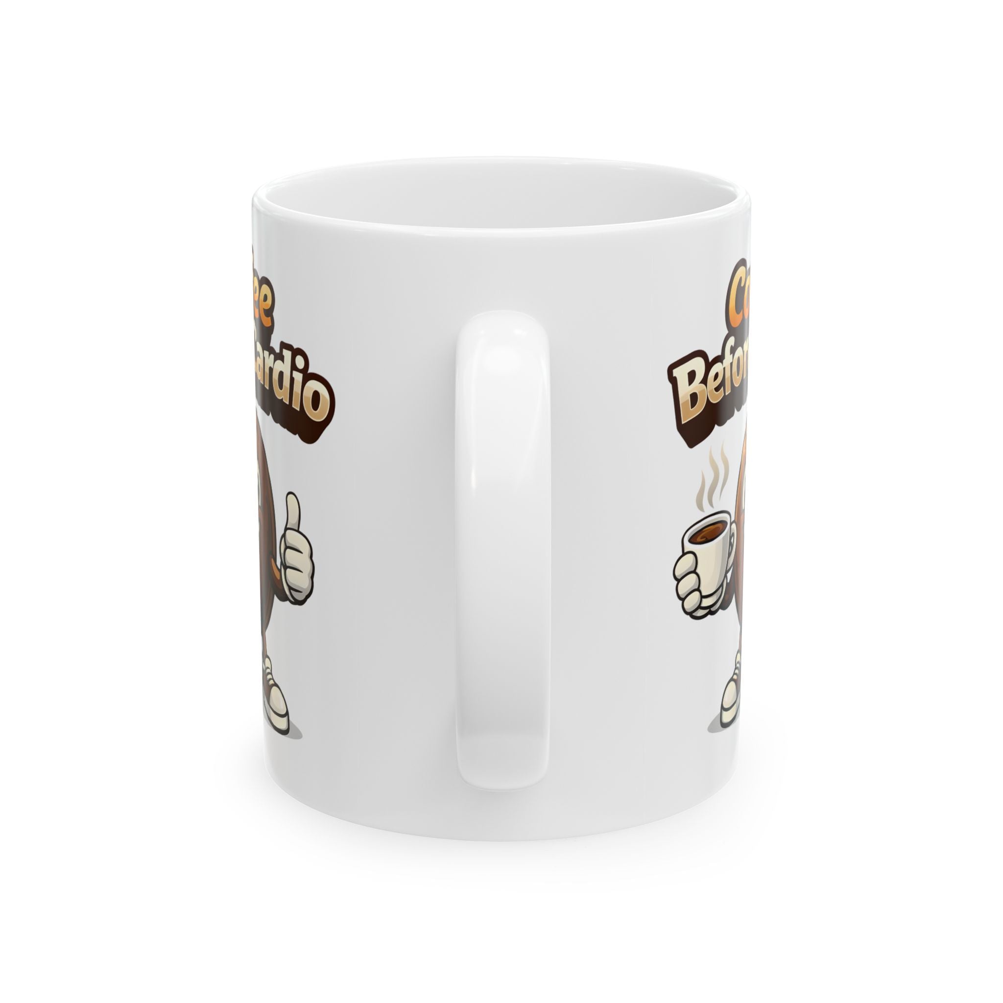 Coffee Before Cardio Mug | Funny Gym Coffee Mug | Fitness Lover Gift | Motivational Coffee Cup | Workout Humor Mug (11oz, 15oz)