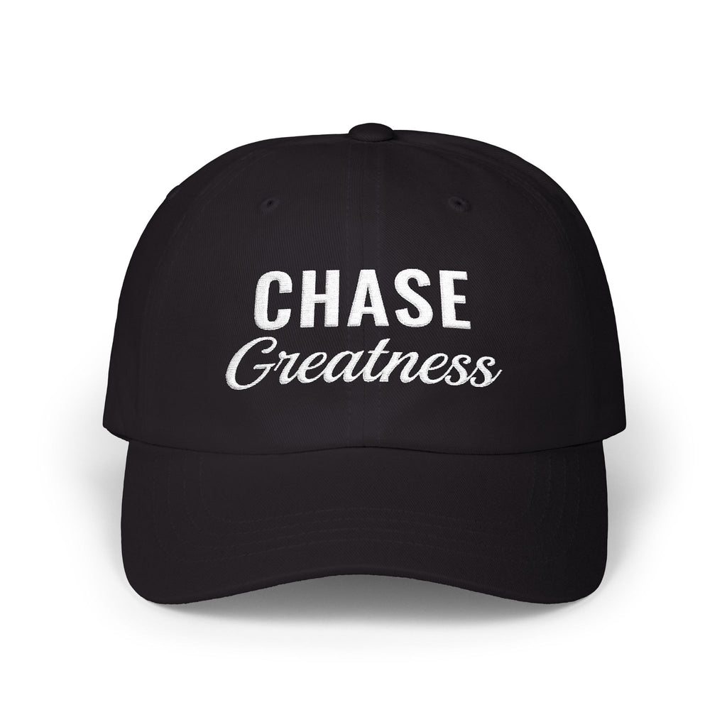 Chase Greatness Embroidered Dad Cap – 100% Cotton Motivational Gym Hat
