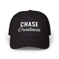 Chase Greatness Embroidered Dad Cap – 100% Cotton Motivational Gym Hat