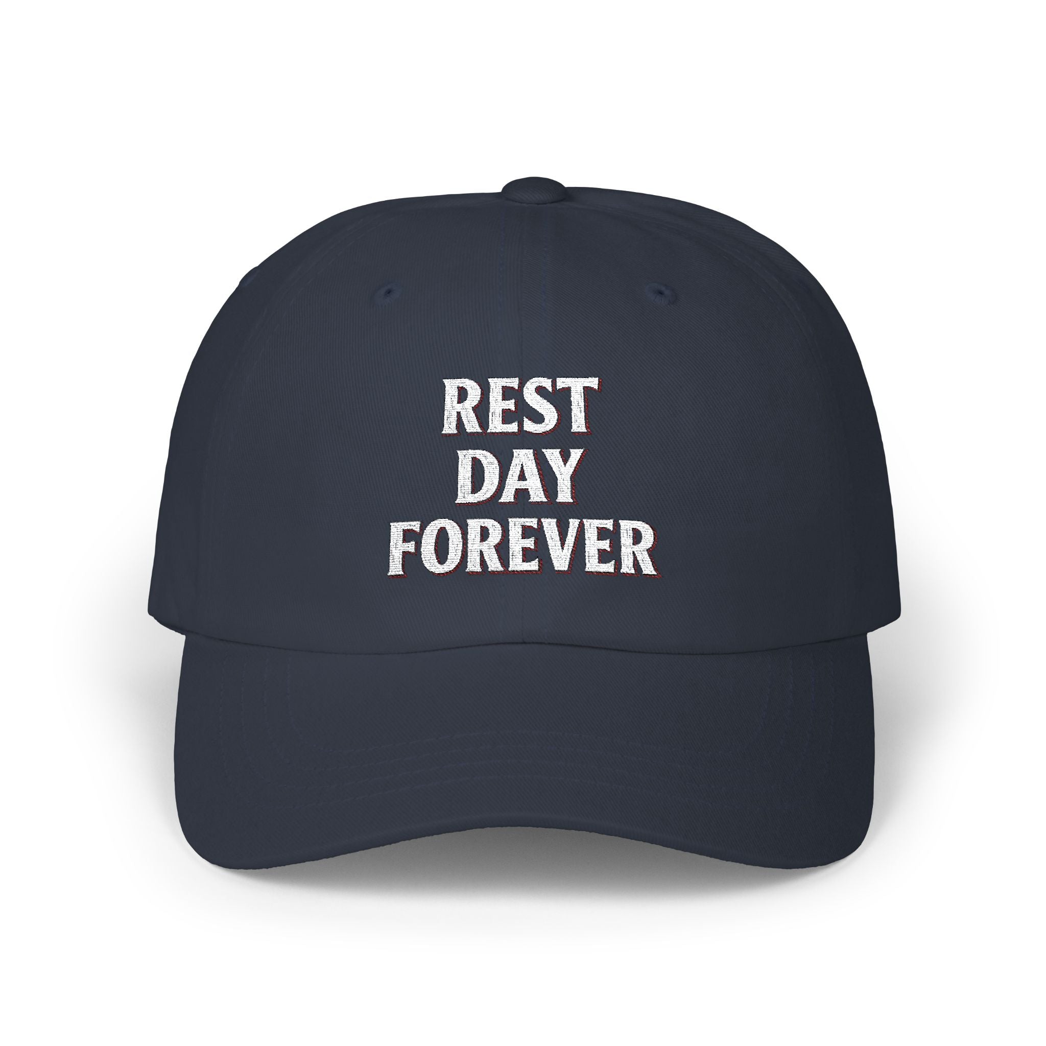 Rest Day Forever Classic Dad Cap | Minimalist Embroidered Fitness & Lifestyle Hat