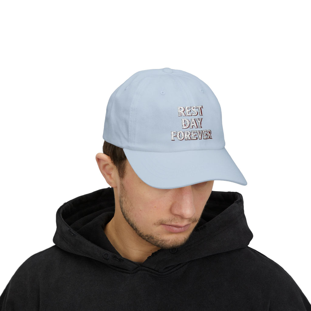 Rest Day Forever Classic Dad Cap | Minimalist Embroidered Fitness & Lifestyle Hat