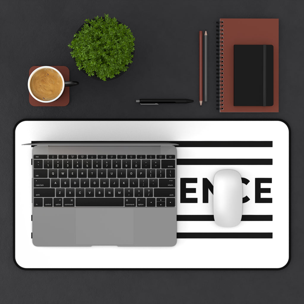 Persistence Motivational Desk Mat – Minimalist Anti-Slip Neoprene Mouse Pad for Work, Study & Gaming