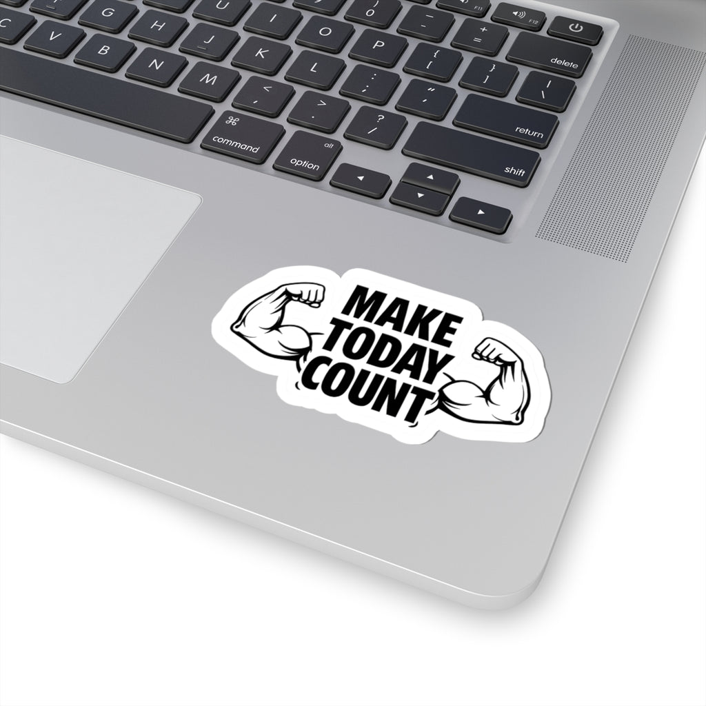 Make Today Count Motivational Gym Sticker – Fitness Quote Sticker, Workout Motivation Decal, Laptop Water Bottle Sticker, Gym Lover Gift
