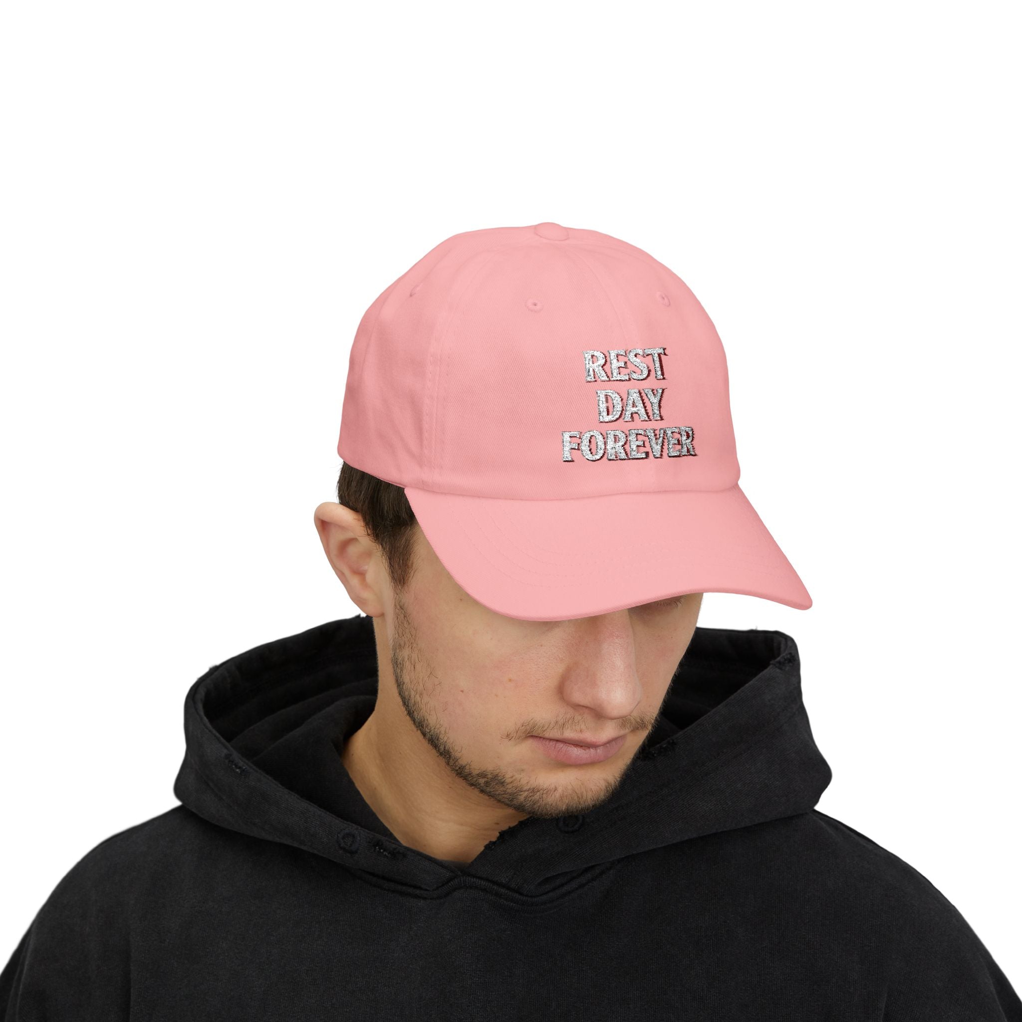 Rest Day Forever Classic Dad Cap | Minimalist Embroidered Fitness & Lifestyle Hat