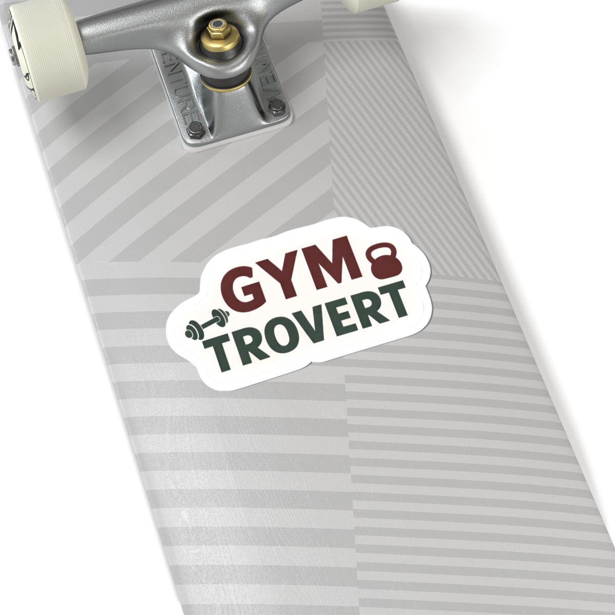 Gymtrovert Gym Sticker – Funny Introvert Gym Lover Sticker – Weightlifting & Fitness Vinyl Sticker – Water Bottle, Laptop, Gym Gear Decal
