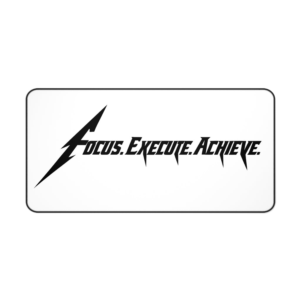 Focus Execute Achieve Desk Mat – Minimalist Motivational Mouse Pad, Anti-Slip Neoprene Desk Mat, Work & Gaming Desk Accessory