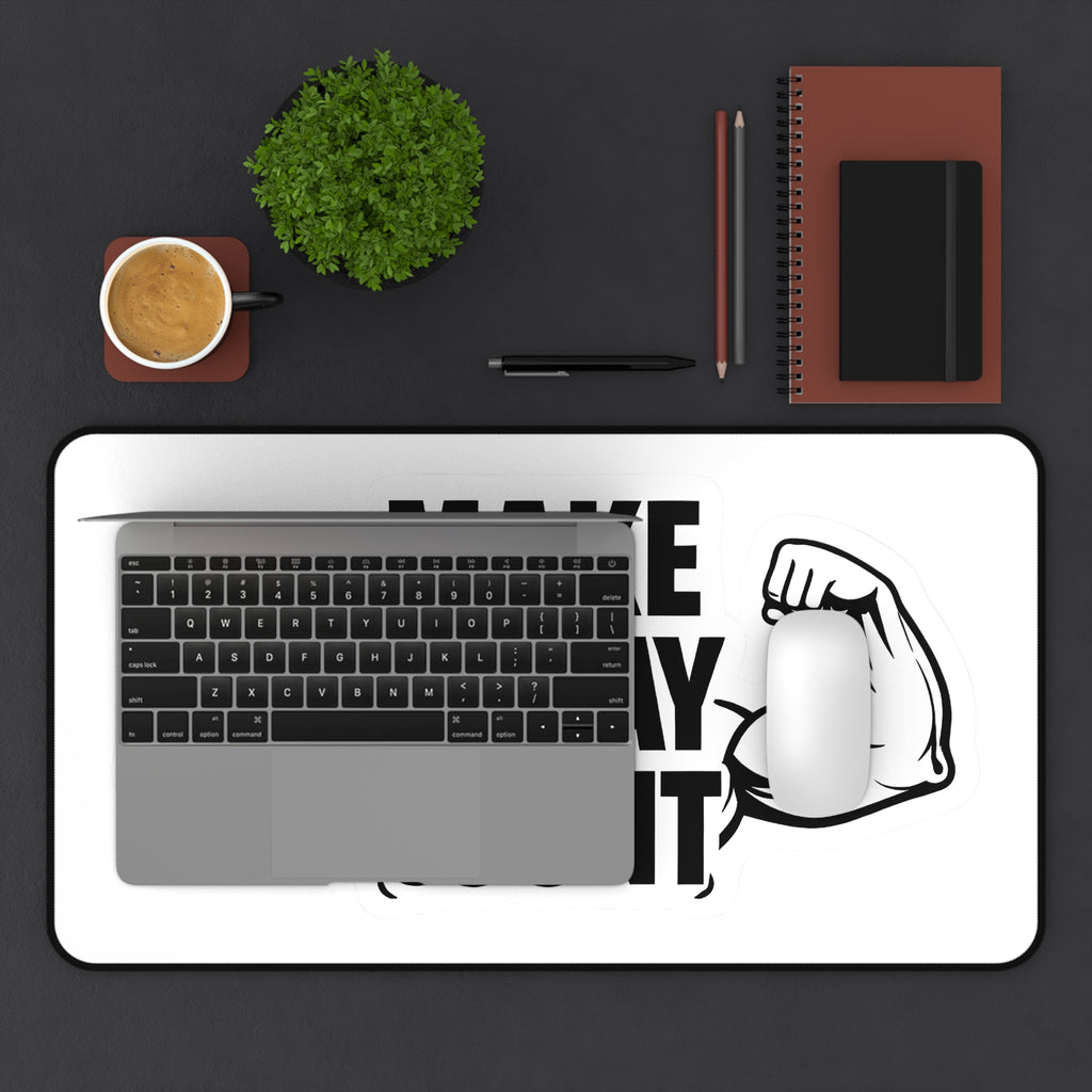 Make Today Count Motivational Desk Mat - Gym Lover Aesthetic Mousepad - Large Neoprene Office Decor