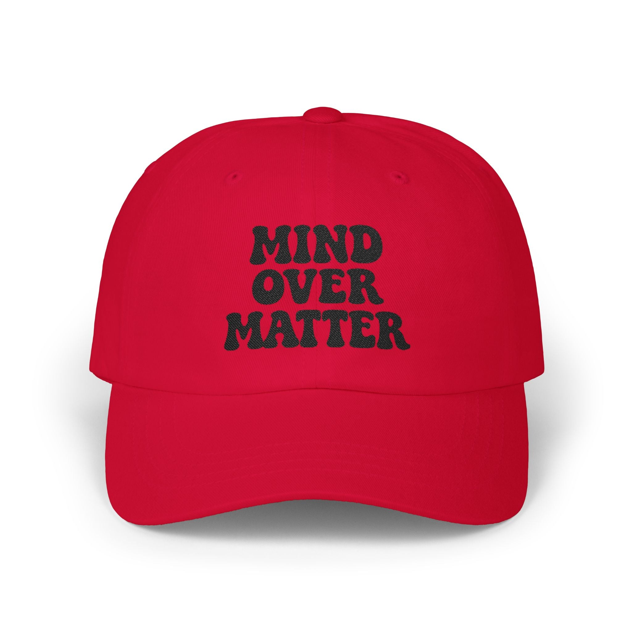 Mind Over Matter Dad Hat | Motivational Embroidered Cap, Minimalist Aesthetic Hat, Adjustable Cotton Baseball Cap, Gym & Lifestyle Gift