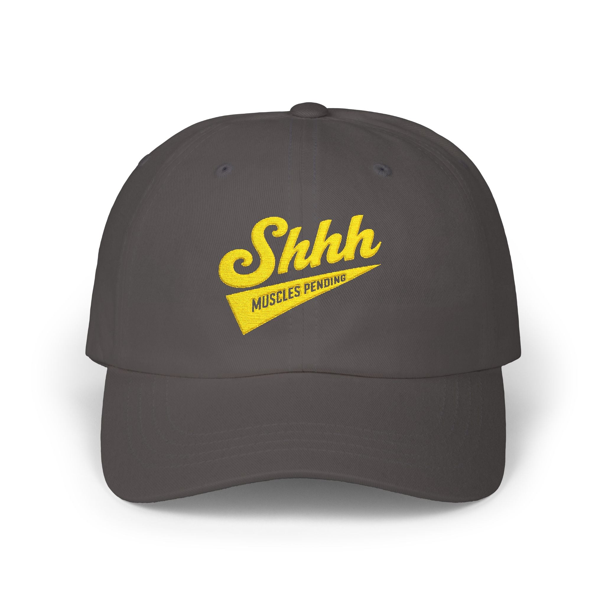Shhh Muscles Pending Dad Hat | Funny Gym Hat, Fitness Motivation Cap, Workout Humor Hat, Aesthetic Streetwear Cap, Gift for Gym Lovers