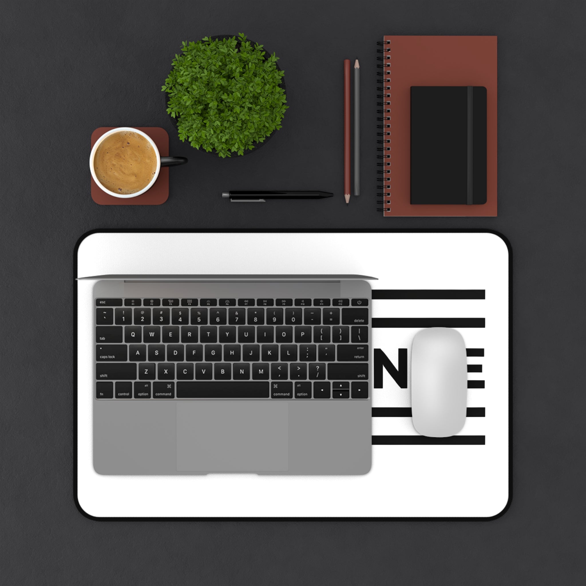 Persistence Motivational Desk Mat – Minimalist Anti-Slip Neoprene Mouse Pad for Work, Study & Gaming