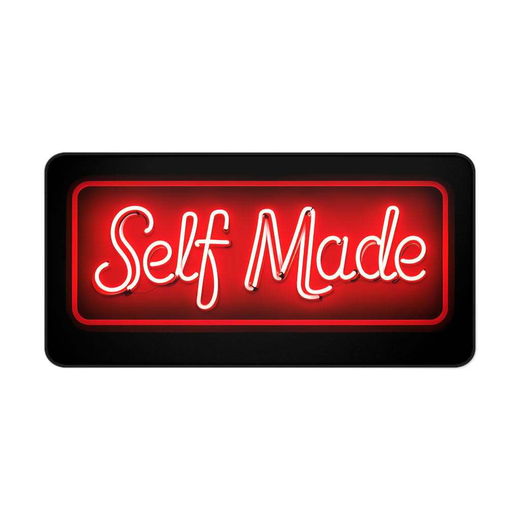 Self Made Desk Mat – Motivational Desk Pad – Entrepreneur Desk Setup – Gaming Mouse Pad – Hustle Mindset Office Desk Mat – Workspace Motivation
