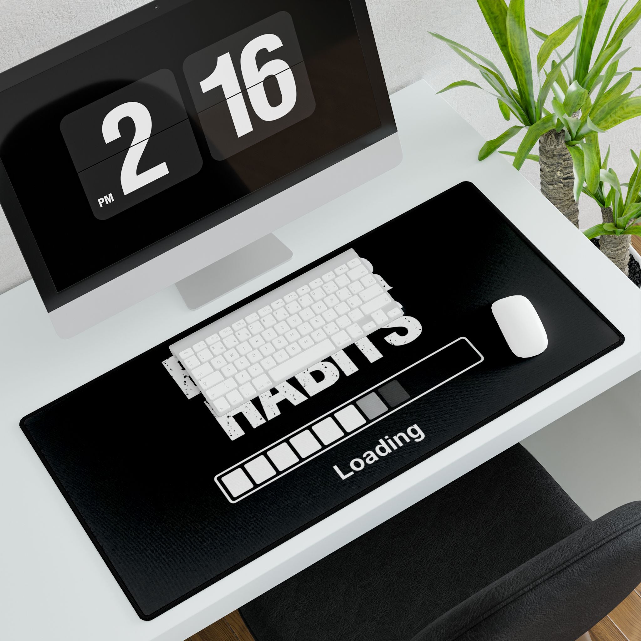 Better Habits Loading Desk Mat | Motivational Mouse Pad, Productivity Desk Setup, Gamer Desk Mat, Self Improvement Workspace Mat, Aesthetic Desk Accessory