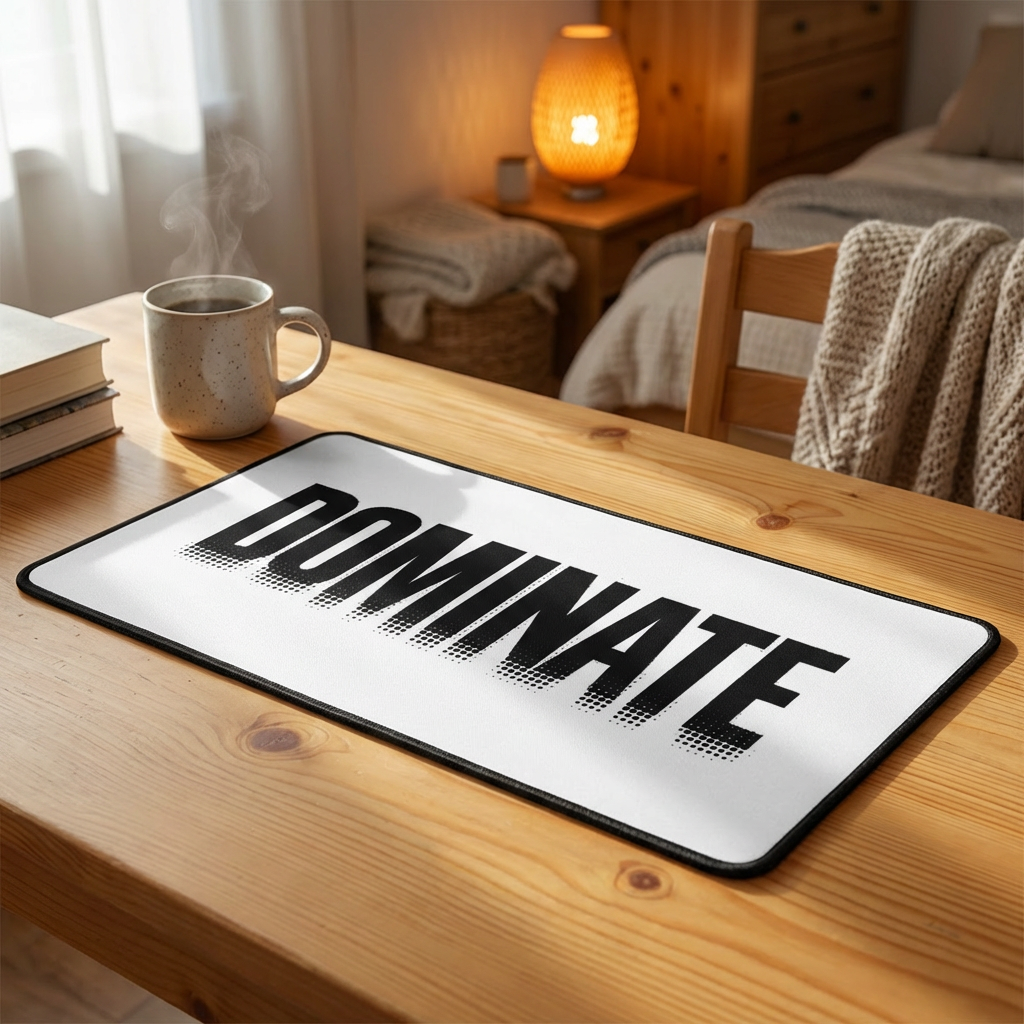 Dominate Desk Mat – Customizable Motivational Work & Gaming Mat
