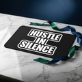 Hustle in Silence Desk Mat – Motivational Office Desk Pad – Entrepreneur Workspace Mouse Pad – Gaming Desk Mat – Productivity Desk Setup