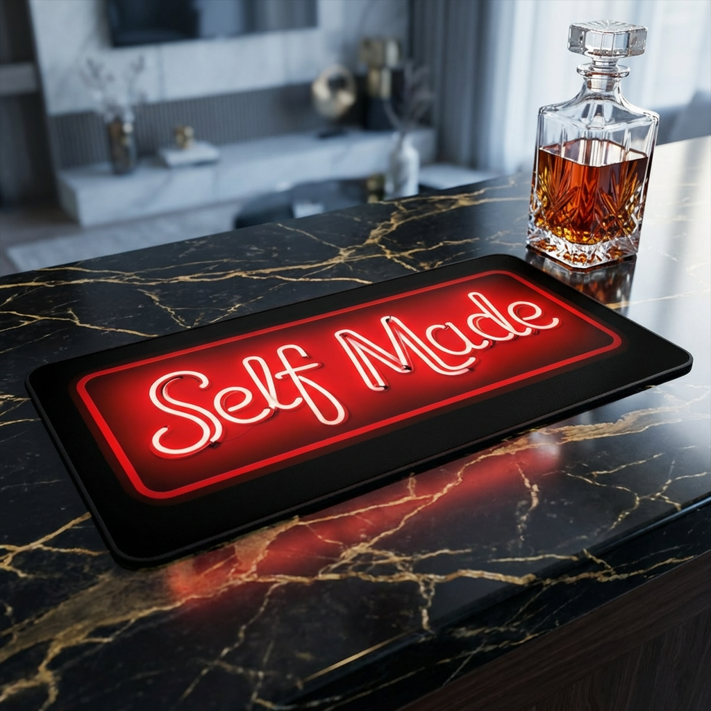 Self Made Desk Mat – Motivational Desk Pad – Entrepreneur Desk Setup – Gaming Mouse Pad – Hustle Mindset Office Desk Mat – Workspace Motivation