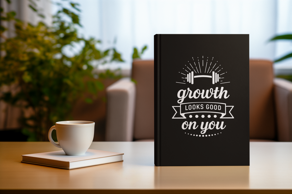 Growth Looks Good On You Journal - Self Improvement Journal, Matte Hardcover Lined Notebook