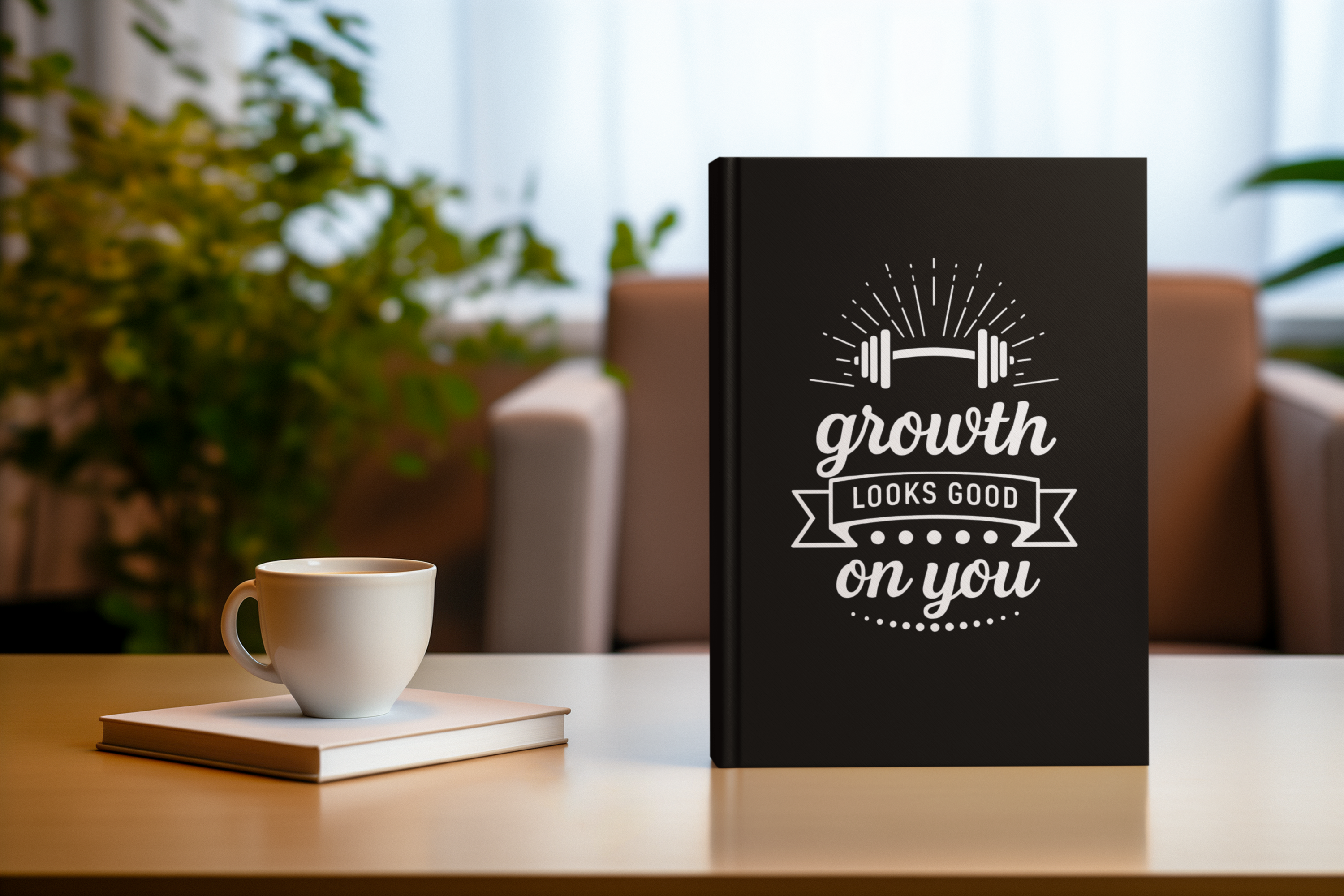 Growth Looks Good On You Journal - Self Improvement Journal, Matte Hardcover Lined Notebook