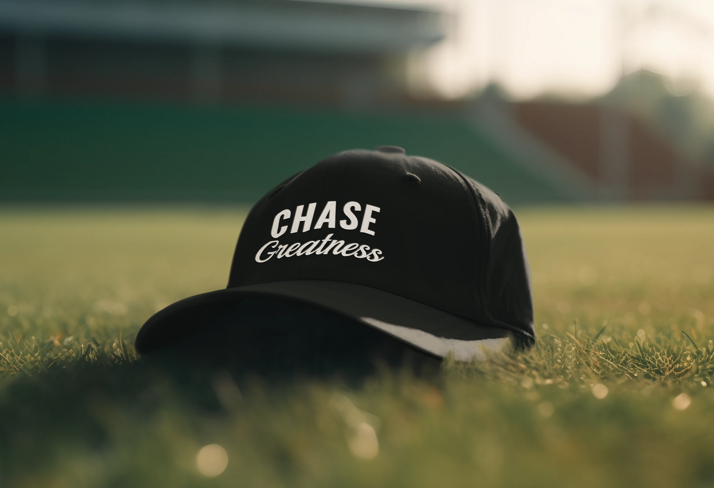 Chase Greatness Embroidered Dad Cap – 100% Cotton Motivational Gym Hat