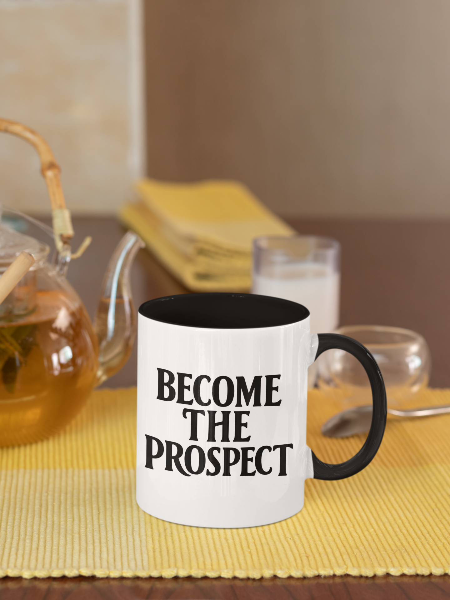 Become The Prospect Motivational Mug | Minimalist Success Coffee Cup | Inspiring Gift for Entrepreneurs & Daily Motivation (11 oz, 15 oz)