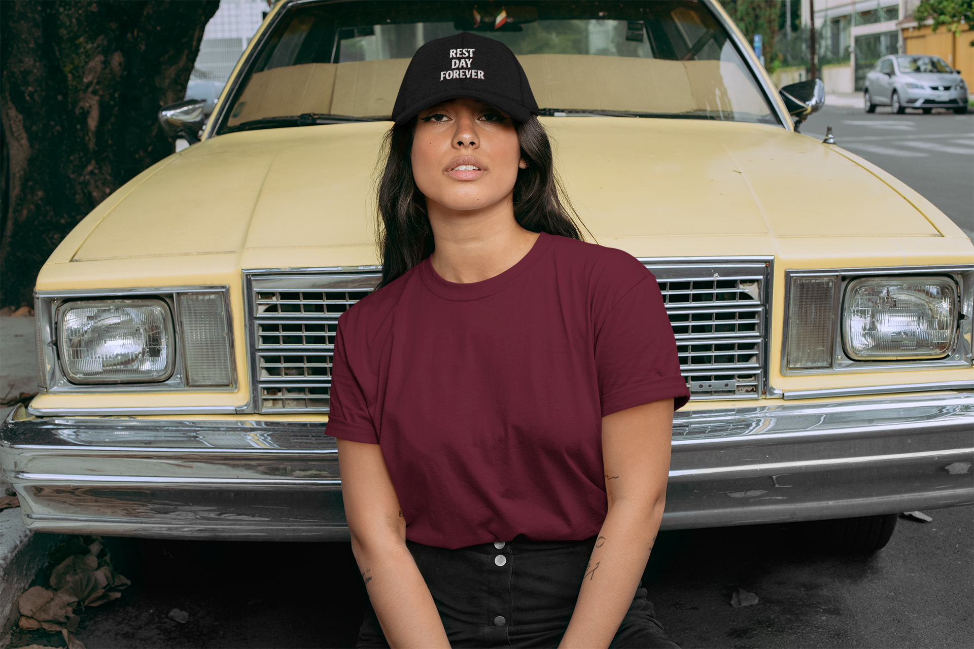 Rest Day Forever Classic Dad Cap | Minimalist Embroidered Fitness & Lifestyle Hat