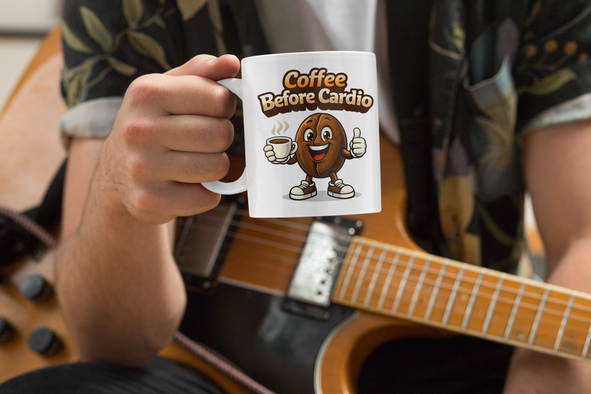 Coffee Before Cardio Mug | Funny Gym Coffee Mug | Fitness Lover Gift | Motivational Coffee Cup | Workout Humor Mug (11oz, 15oz)