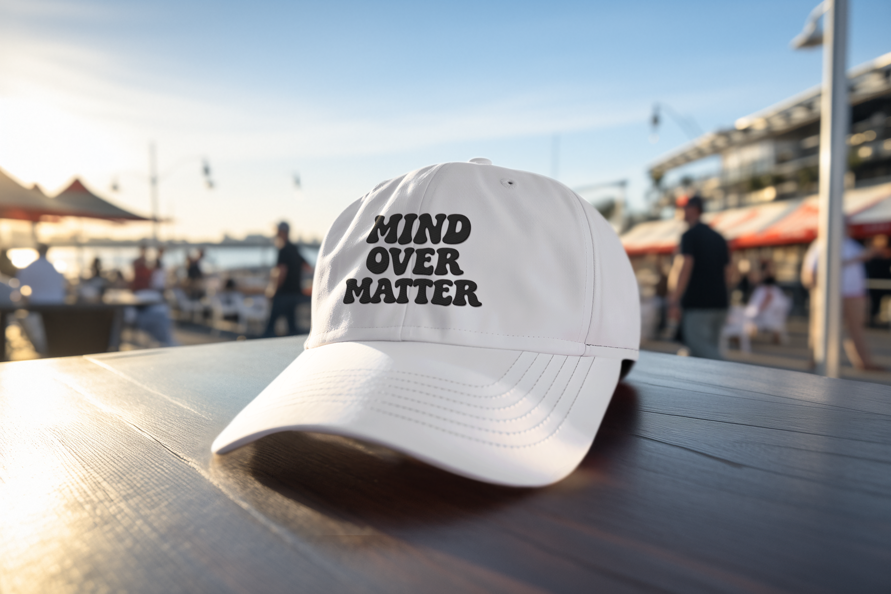 Mind Over Matter Dad Hat | Motivational Embroidered Cap, Minimalist Aesthetic Hat, Adjustable Cotton Baseball Cap, Gym & Lifestyle Gift