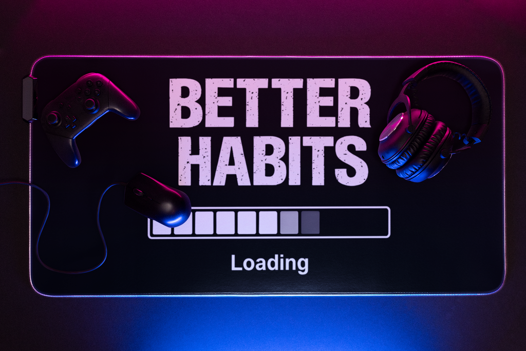 Better Habits Loading Desk Mat | Motivational Mouse Pad, Productivity Desk Setup, Gamer Desk Mat, Self Improvement Workspace Mat, Aesthetic Desk Accessory