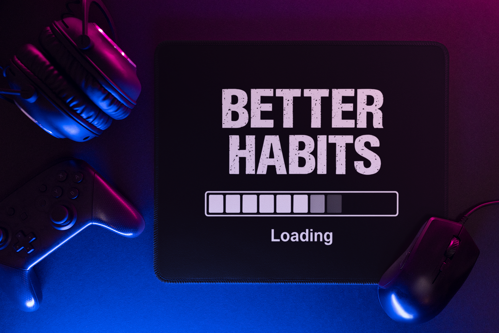 Better Habits Loading Desk Mat | Motivational Mouse Pad, Productivity Desk Setup, Gamer Desk Mat, Self Improvement Workspace Mat, Aesthetic Desk Accessory
