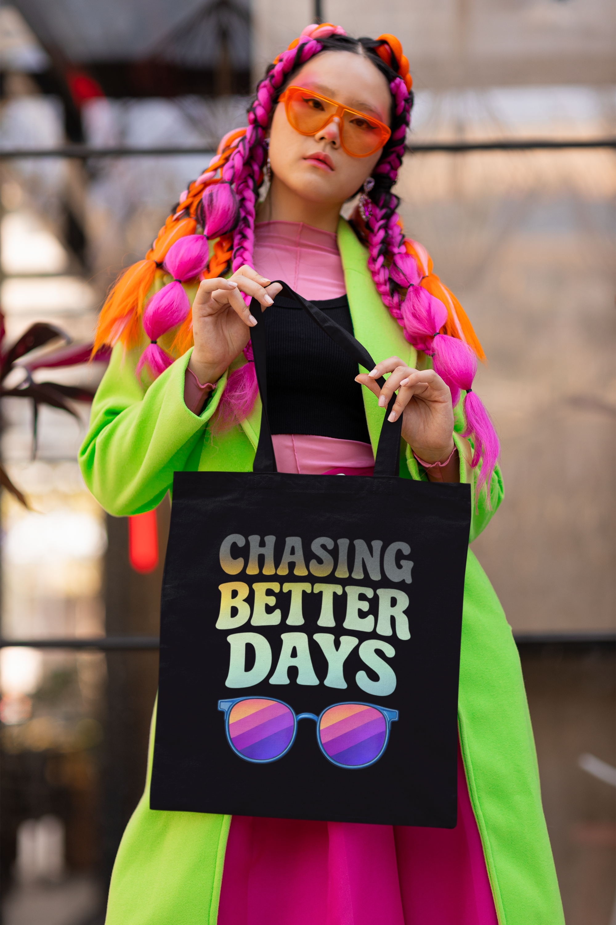 Chasing Better Days Tote Bag | Motivational Aesthetic Tote | Positive Mindset Bag | Trendy Inspirational Canvas Tote | Self Growth Gift