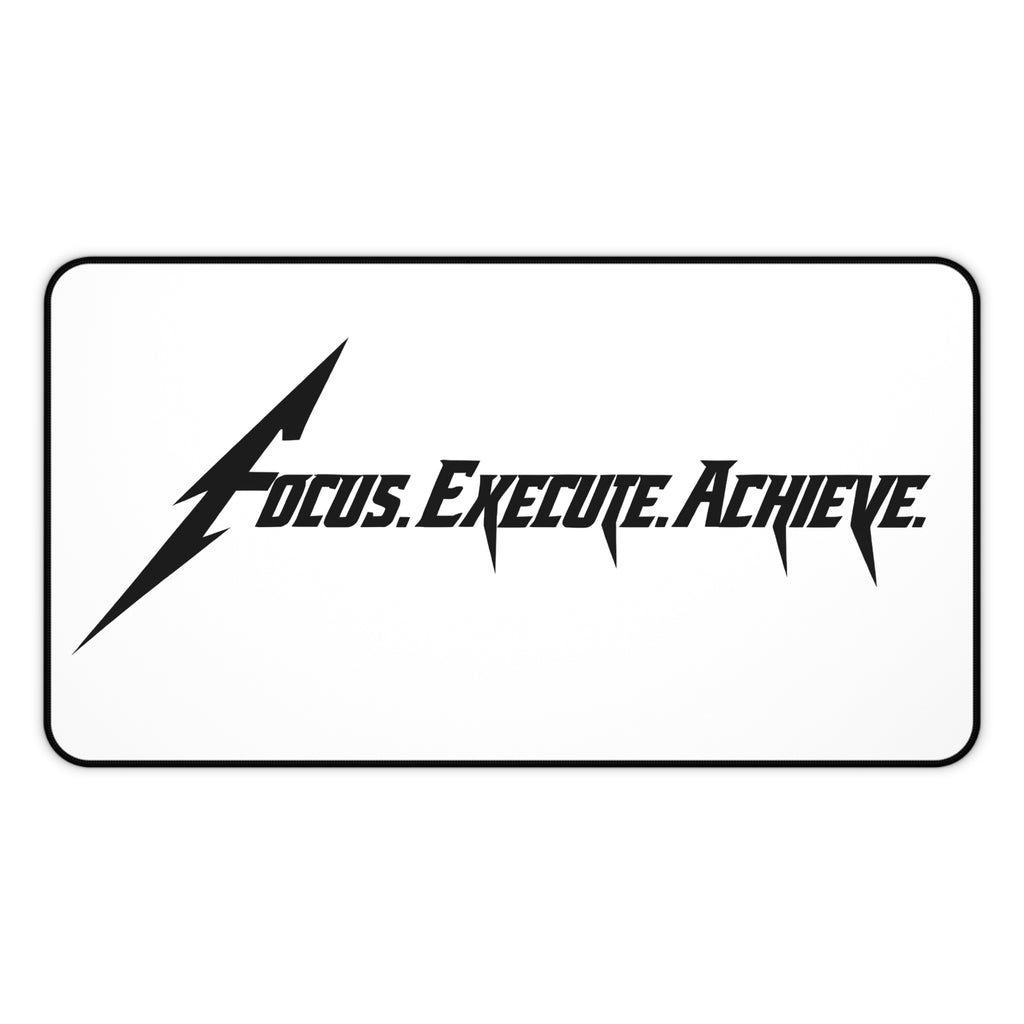 Focus Execute Achieve Desk Mat – Minimalist Motivational Mouse Pad, Anti-Slip Neoprene Desk Mat, Work & Gaming Desk Accessory