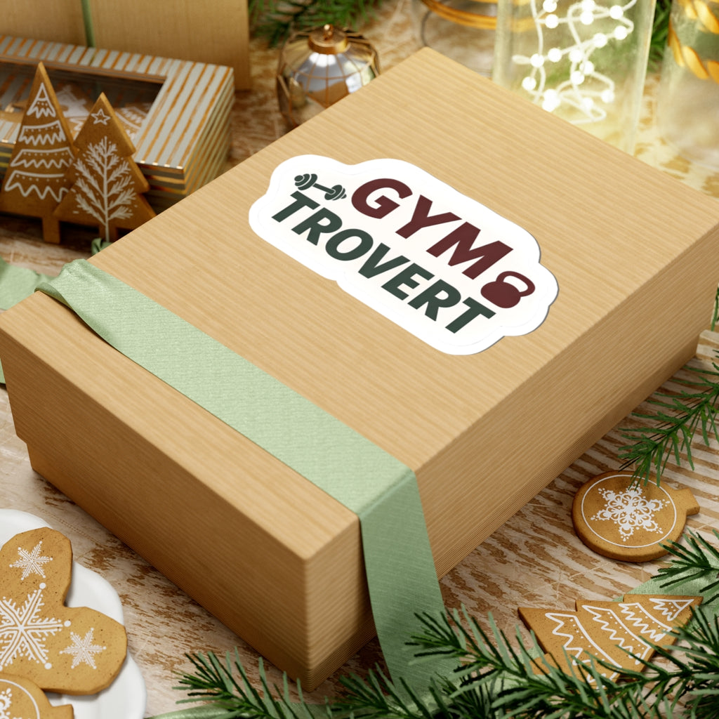 Gymtrovert Gym Sticker – Funny Introvert Gym Lover Sticker – Weightlifting & Fitness Vinyl Sticker – Water Bottle, Laptop, Gym Gear Decal