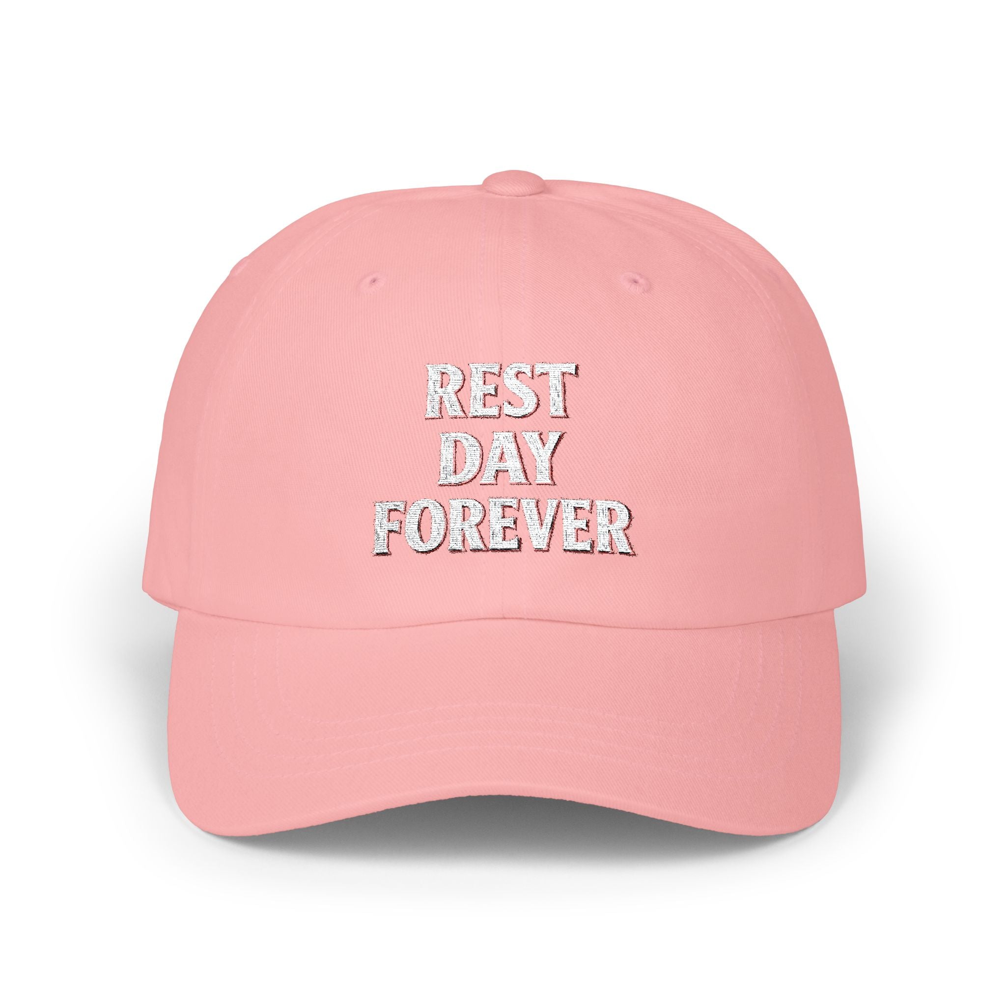 Rest Day Forever Classic Dad Cap | Minimalist Embroidered Fitness & Lifestyle Hat
