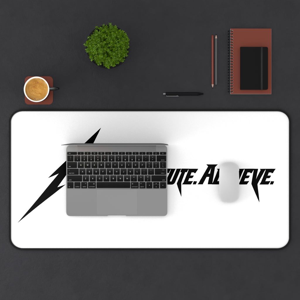 Focus Execute Achieve Desk Mat – Minimalist Motivational Mouse Pad, Anti-Slip Neoprene Desk Mat, Work & Gaming Desk Accessory
