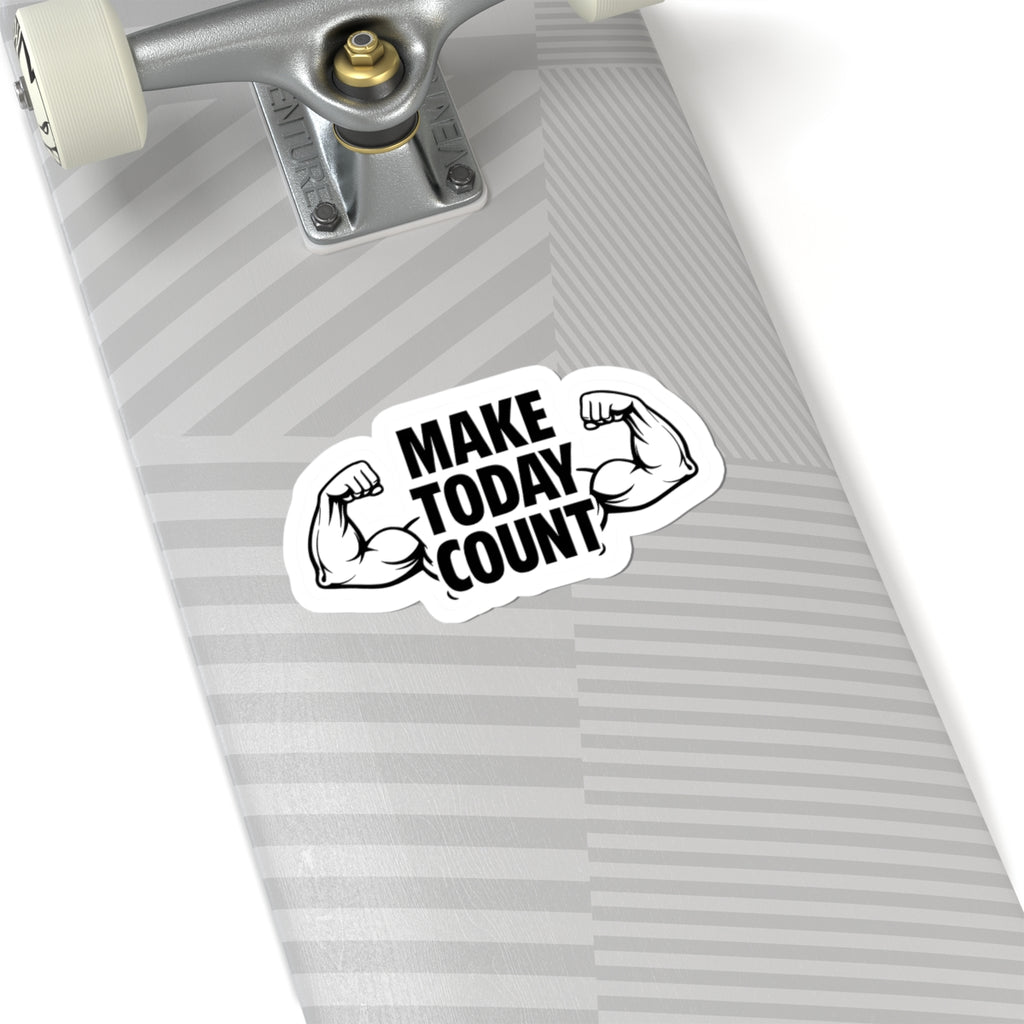 Make Today Count Motivational Gym Sticker – Fitness Quote Sticker, Workout Motivation Decal, Laptop Water Bottle Sticker, Gym Lover Gift