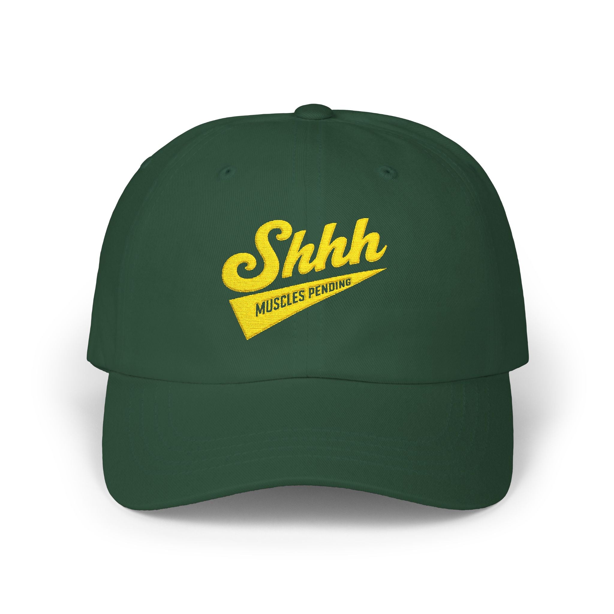 Shhh Muscles Pending Dad Hat | Funny Gym Hat, Fitness Motivation Cap, Workout Humor Hat, Aesthetic Streetwear Cap, Gift for Gym Lovers