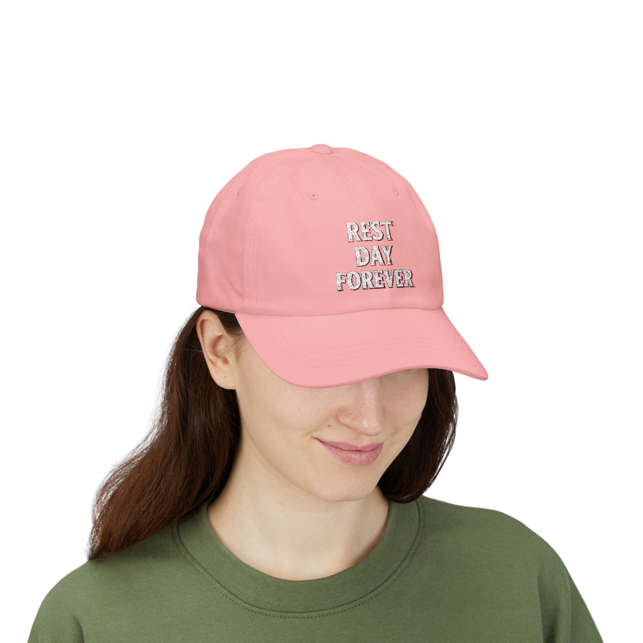 Rest Day Forever Classic Dad Cap | Minimalist Embroidered Fitness & Lifestyle Hat