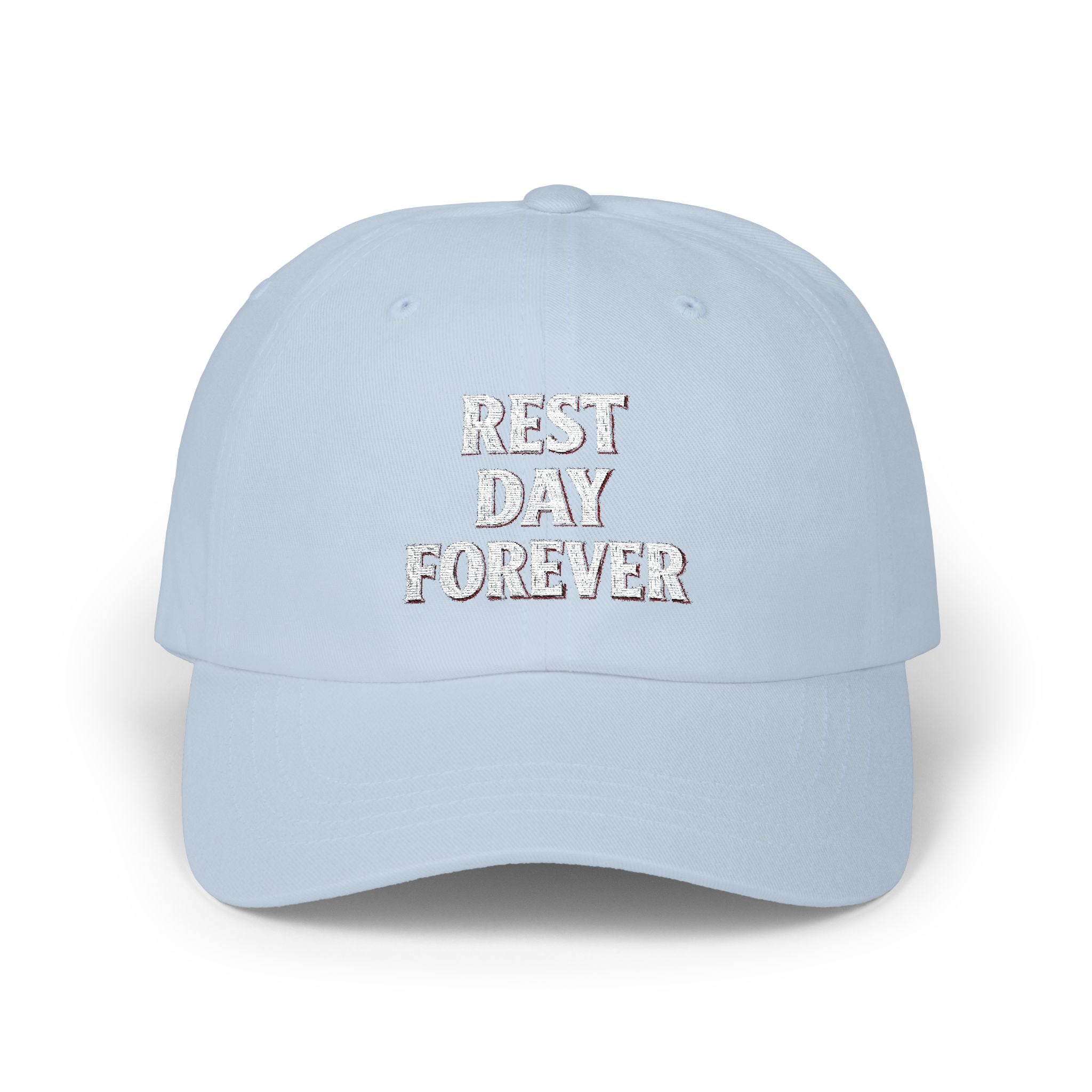 Rest Day Forever Classic Dad Cap | Minimalist Embroidered Fitness & Lifestyle Hat