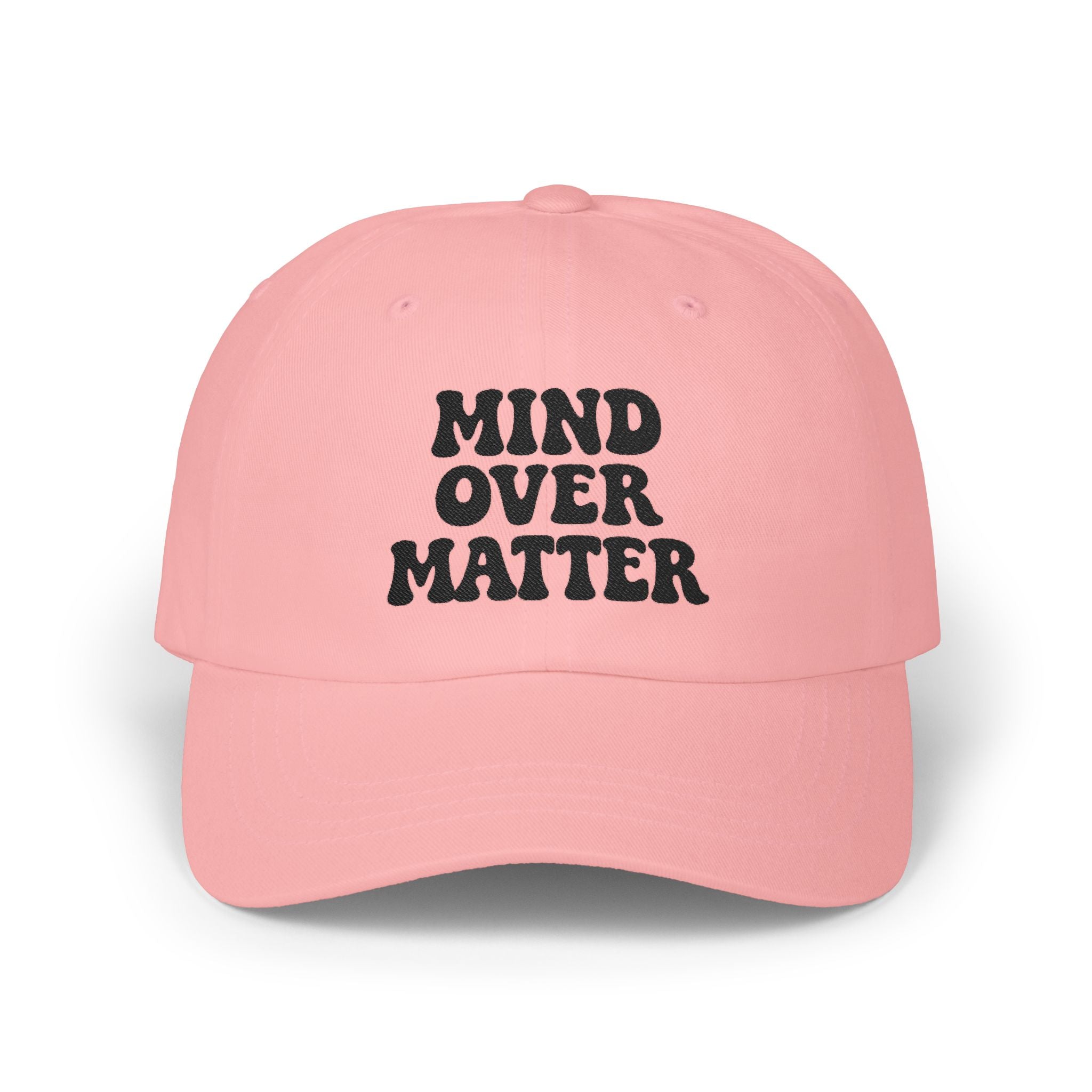 Mind Over Matter Dad Hat | Motivational Embroidered Cap, Minimalist Aesthetic Hat, Adjustable Cotton Baseball Cap, Gym & Lifestyle Gift