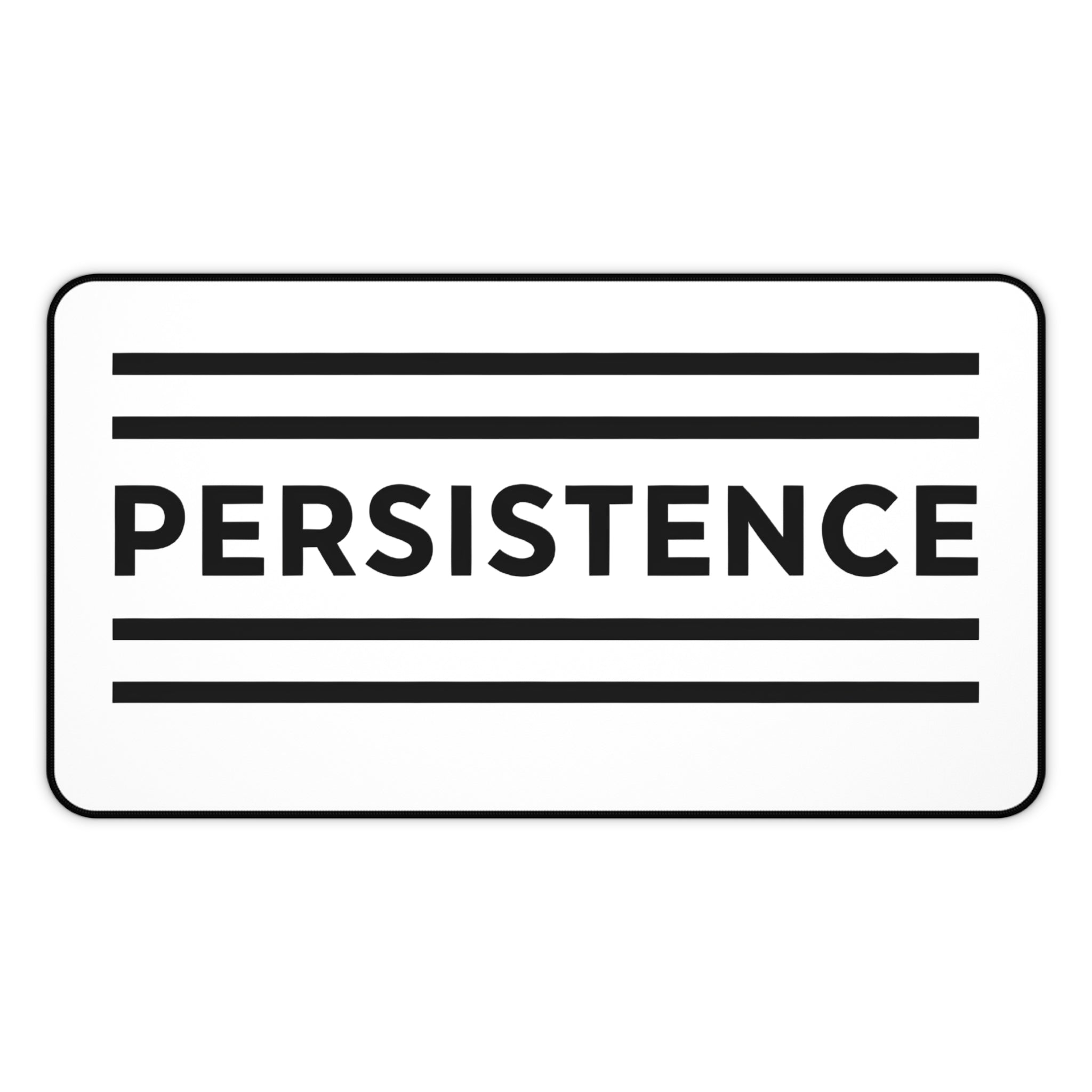 Persistence Motivational Desk Mat – Minimalist Anti-Slip Neoprene Mouse Pad for Work, Study & Gaming
