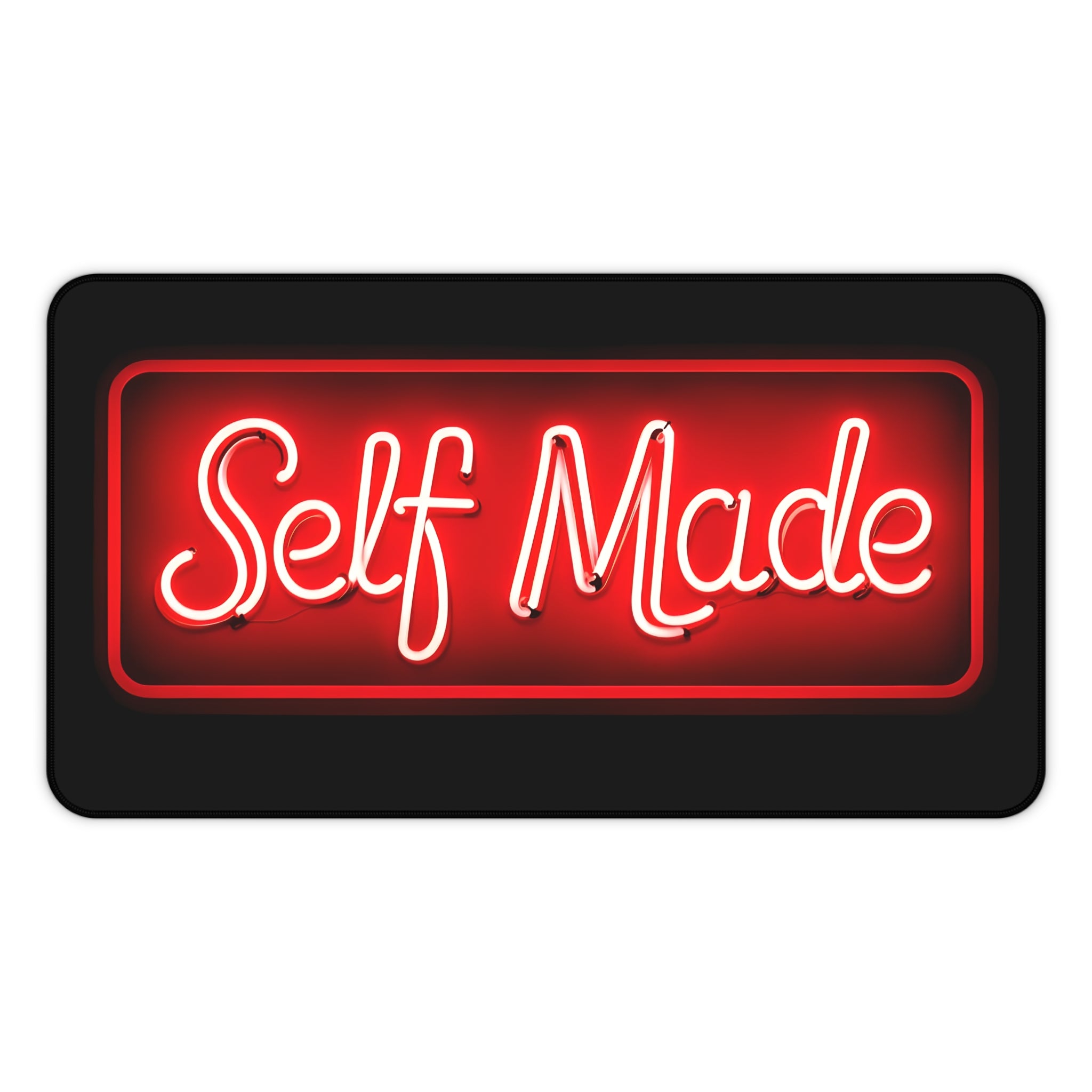 Self Made Desk Mat – Motivational Desk Pad – Entrepreneur Desk Setup – Gaming Mouse Pad – Hustle Mindset Office Desk Mat – Workspace Motivation