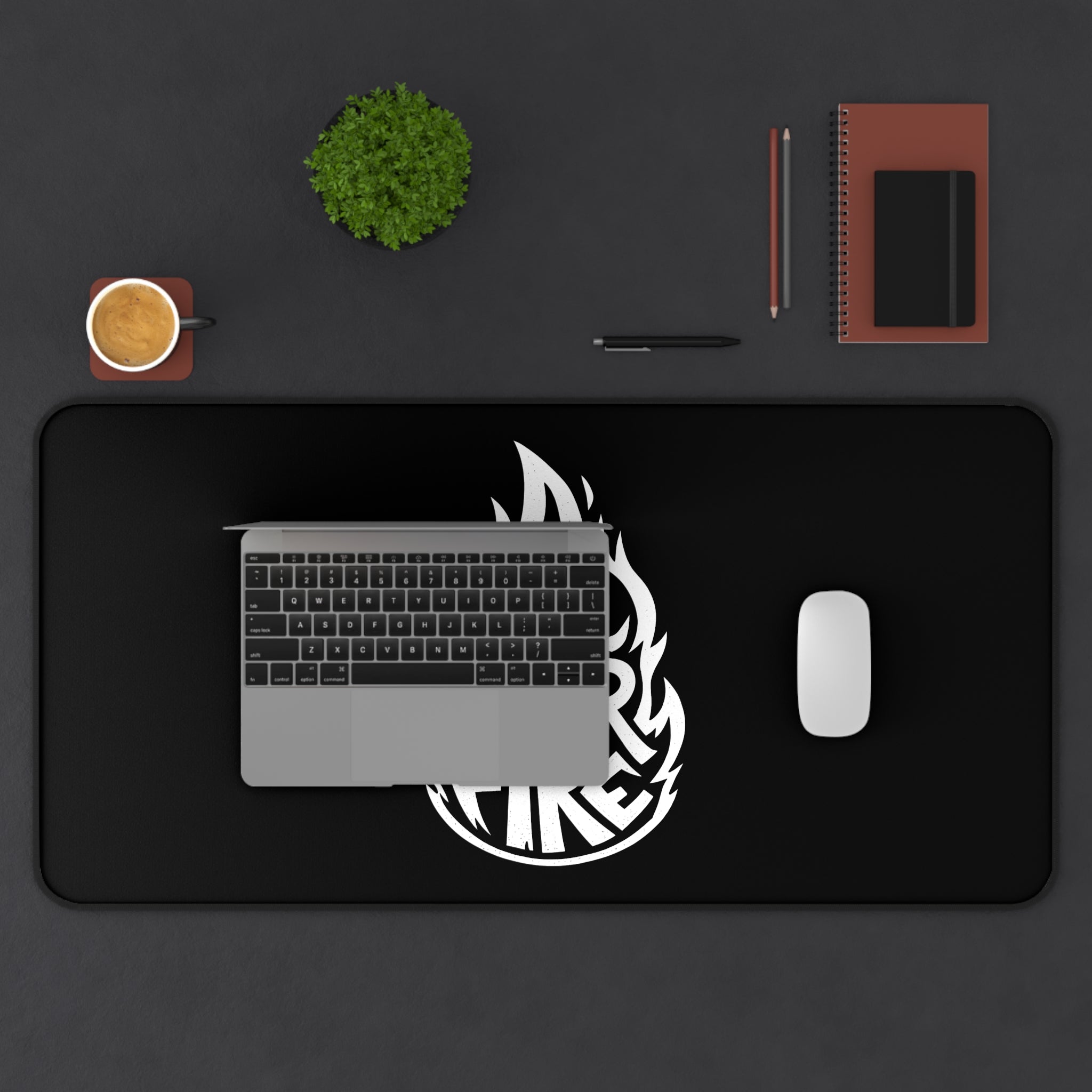 Fuel Your Fire Motivational Desk Mat - Large Extended Mouse Pad, Productivity Desk Pad, Gaming Mousepad, Office Setup Motivation