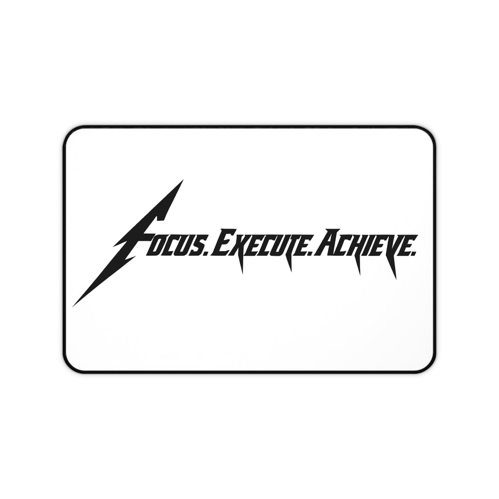 Focus Execute Achieve Desk Mat – Minimalist Motivational Mouse Pad, Anti-Slip Neoprene Desk Mat, Work & Gaming Desk Accessory