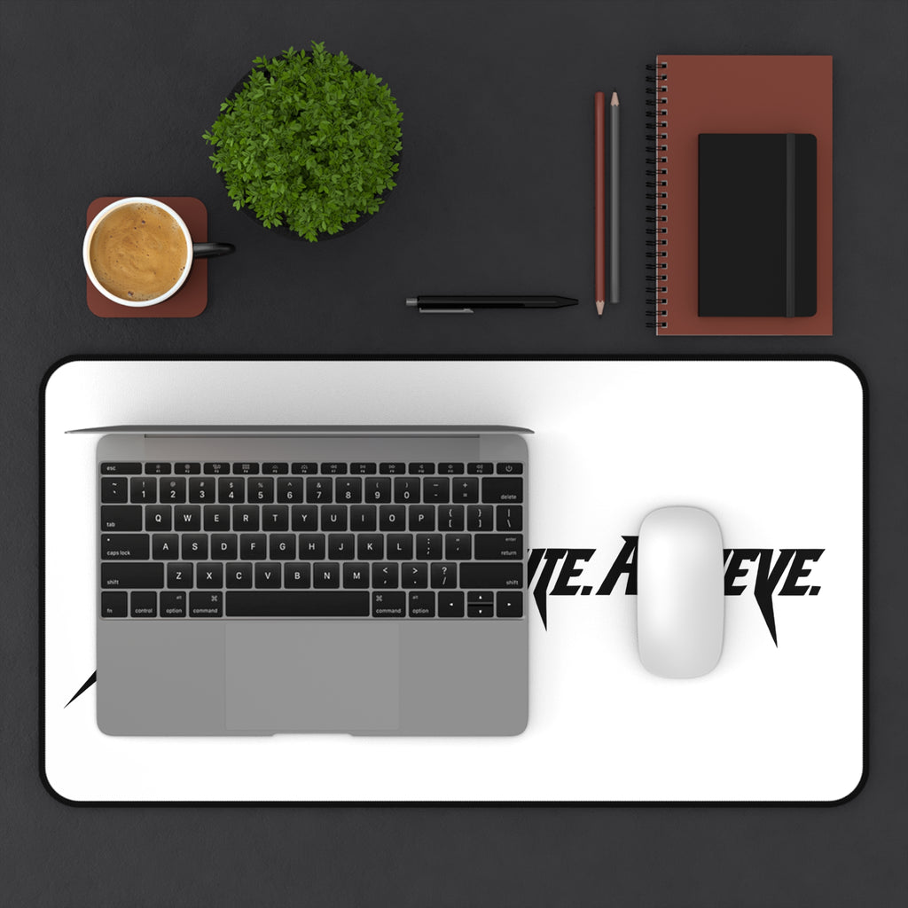 Focus Execute Achieve Desk Mat – Minimalist Motivational Mouse Pad, Anti-Slip Neoprene Desk Mat, Work & Gaming Desk Accessory
