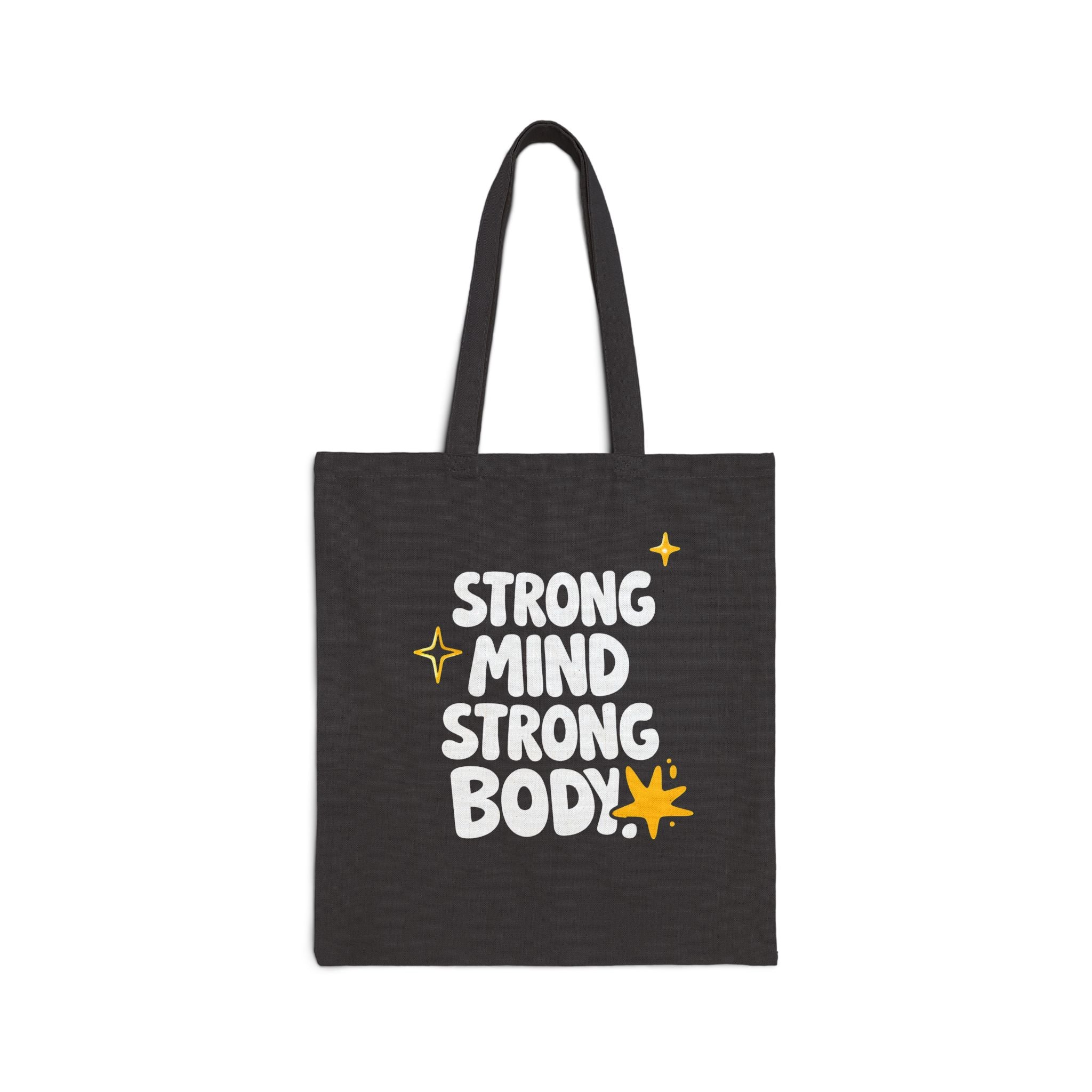 Strong Mind Strong Body Tote Bag - Motivational Gym Canvas Tote, Fitness Lover Gift, Workout Tote Bag, Inspirational Gym Bag